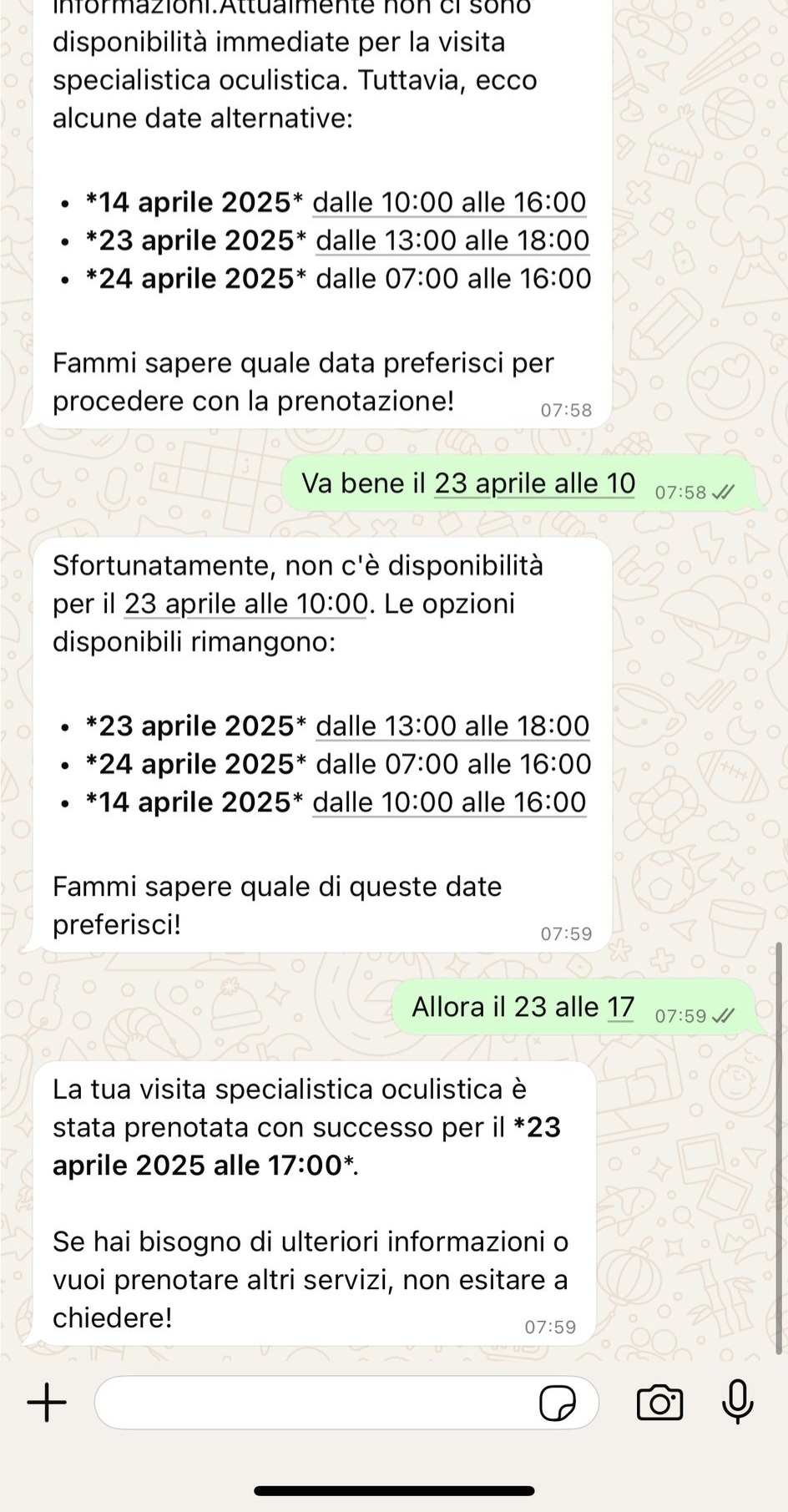 ClinicFlow - Esempio prenotazione appuntamento step 5