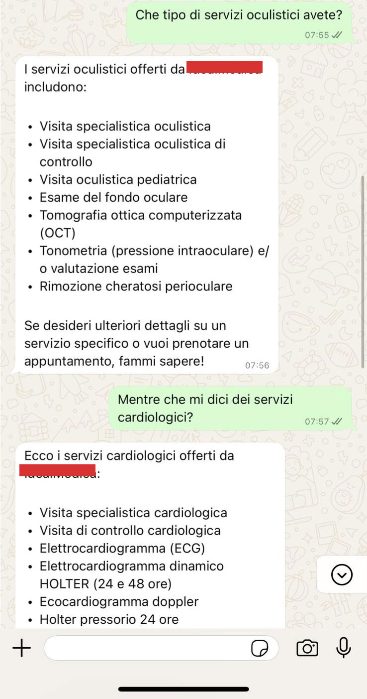 ClinicFlow conversazione 2 - Identificazione paziente e verifica dati